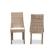 bali & pari Toby Modern Bohemian Grey Rattan 2-Piece Dining Chair Set WHI-Toby-Grey-Natural-DC