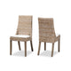 bali & pari Toby Modern Bohemian Grey Rattan 2-Piece Dining Chair Set WHI-Toby-Grey-Natural-DC