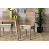 bali & pari Toby Modern Bohemian Grey Rattan 2-Piece Dining Chair Set WHI-Toby-Grey-Natural-DC