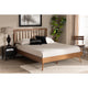 Baxton Studio Toru Mid-Century Modern Ash Walnut Finished Wood King Size Platform Bed