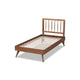 Baxton Studio Toru Mid-Century Modern Ash Walnut Finished Wood Twin Size Platform Bed