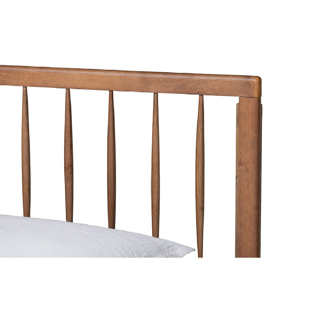 Baxton Studio Toru Mid-Century Modern Ash Walnut Finished Wood Twin Size Platform Bed