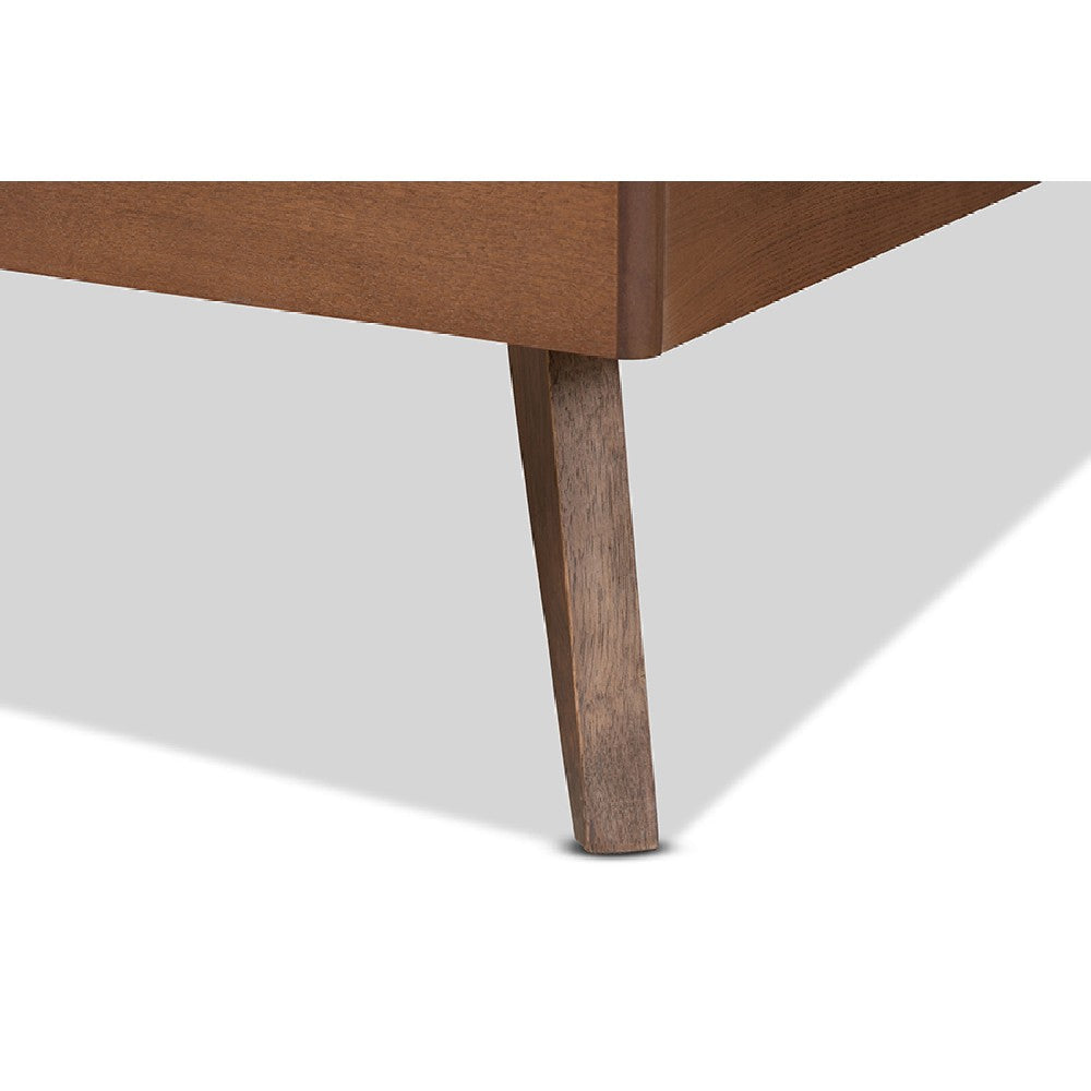 Baxton Studio Toru Mid-Century Modern Ash Walnut Finished Wood Twin Size Platform Bed