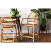 bali & pari Tugera Modern Bohemian Natural Brown Rattan Counter Stool