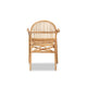 bali & pari Tugera Modern Bohemian Natural Brown Rattan Dining Chair WHI-Tugera-Rattan-DC
