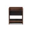 Baxton Studio Vanda Modern and Contemporary Two-Tone Walnut and Black Wood 1-Drawer Nightstand WHI-VDNT0014-Walnut-Black-NS