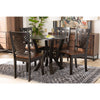Baxton Studio Valda Modern and Contemporary Transitional Two-Tone Dark Brown and Walnut Brown Finished Wood 5-Piece Dining Set