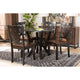 Baxton Studio Valda Modern and Contemporary Transitional Two-Tone Dark Brown and Walnut Brown Finished Wood 5-Piece Dining Set