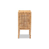 bali & pari Vivan Modern Bohemian Natural Brown Rattan 1-Door Nightstand WHI-Vivan-Mahogany-NS