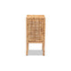 bali & pari Vivan Modern Bohemian Natural Brown Rattan 1-Door Nightstand WHI-Vivan-Mahogany-NS