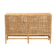 bali & pari Vivan Modern Bohemian Natural Brown Rattan and Mahogany Wood Storage Cabinet