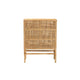 bali & pari Vivan Modern Bohemian Natural Brown Rattan and Mahogany Wood 3-Shelf Storage Cabinet