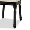 Baxton Studio Louis Traditional French Inspired Beige Faux Leather Upholstered and Black Finished Wood 2-Piece Dining Chair Set