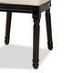 Baxton Studio Louis Traditional French Inspired Beige Faux Leather Upholstered and Black Finished Wood 2-Piece Dining Chair Set