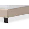 Baxton Studio Paris Modern and Contemporary Beige Linen Upholstered Twin Size Tufting Bed
