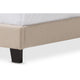 Baxton Studio Paris Modern and Contemporary Beige Linen Upholstered Twin Size Tufting Bed