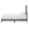 Baxton Studio Paris Modern and Contemporary Grey Fabric Upholstered Twin Size Tufting Bed