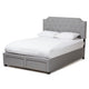 Baxton Studio Aubrianne Modern and Contemporary Grey Fabric Upholstered Queen Storage Bed WHI-WA8024-Gray-Queen