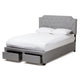 Baxton Studio Aubrianne Modern and Contemporary Grey Fabric Upholstered Queen Storage Bed WHI-WA8024-Gray-Queen