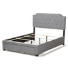 Baxton Studio Aubrianne Modern and Contemporary Grey Fabric Upholstered Queen Storage Bed WHI-WA8024-Gray-Queen