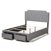 Baxton Studio Aubrianne Modern and Contemporary Grey Fabric Upholstered Queen Storage Bed WHI-WA8024-Gray-Queen