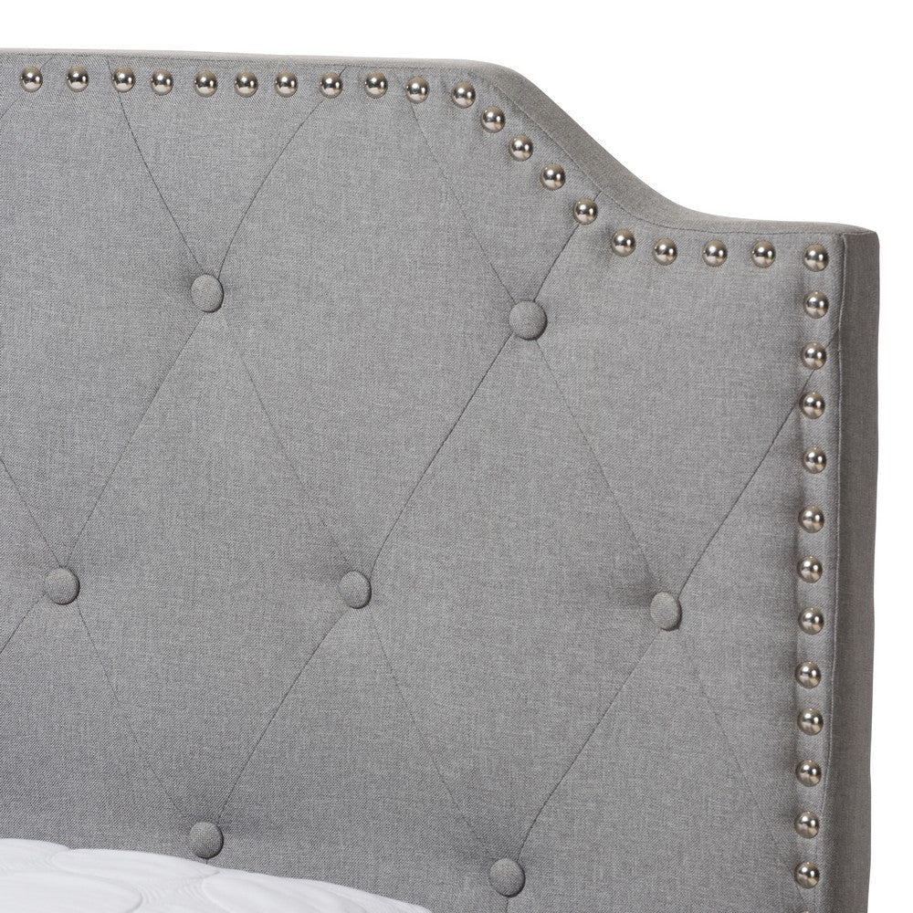 Baxton Studio Aubrianne Modern and Contemporary Grey Fabric Upholstered Queen Storage Bed WHI-WA8024-Gray-Queen