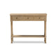 Baxton Studio Calvin Classic and Traditional French Farmhouse Oak Brown Finished Wood 3-Drawer Entryway Console Table