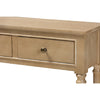 Baxton Studio Calvin Classic and Traditional French Farmhouse Oak Brown Finished Wood 3-Drawer Entryway Console Table