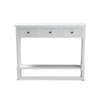 Baxton Studio Calvin Classic and Traditional French Farmhouse White Finished Wood 3-Drawer Entryway Console Table