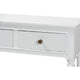 Baxton Studio Calvin Classic and Traditional French Farmhouse White Finished Wood 3-Drawer Entryway Console Table