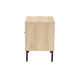 Baxton Studio Caterina Mid-Century Modern Transitional Natural Brown Finished Wood and Natural Rattan 1-Door End Table