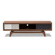 Baxton Studio Svante Mid-Century Modern Multicolor Finished Wood 3-Drawer TV Stand WHI-WI1701-Walnut-White-Grey-TV
