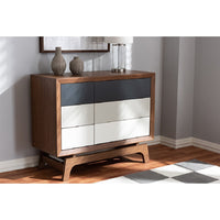 Walnut, White, Gray