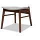 Baxton Studio Alston Mid-Century Modern Grey Fabric Upholstered and Walnut Brown Finished Wood 2-Piece Dining Chair Set
