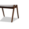 Baxton Studio Danton Mid-Century Modern Grey Fabric Upholstered and Walnut Brown Finished Wood 2-Piece Dining Chair Set
