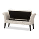 Baxton Studio Avignon Script-Patterned French Laundry Fabric Storage Ottoman Bench WHI-WS-0819-Beige-L277