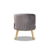Baxton Studio Baptiste Glam and Luxe Grey Velvet Fabric Upholstered and Gold Finished Wood Accent Chair