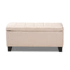 Baxton Studio Fera Modern and Contemporary Beige Fabric Upholstered Storage Ottoman