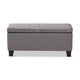 Baxton Studio Fera Modern and Contemporary Gray Fabric Upholstered Storage Ottoman