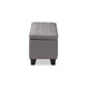 Baxton Studio Fera Modern and Contemporary Gray Fabric Upholstered Storage Ottoman