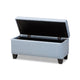 Baxton Studio Fera Modern and Contemporary Light Blue Fabric Upholstered Storage Ottoman