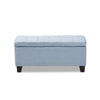 Baxton Studio Fera Modern and Contemporary Light Blue Fabric Upholstered Storage Ottoman