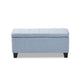 Baxton Studio Fera Modern and Contemporary Light Blue Fabric Upholstered Storage Ottoman
