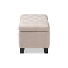 Baxton Studio Michaela Modern and Contemporary Beige Fabric Upholstered Storage Ottoman