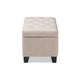 Baxton Studio Michaela Modern and Contemporary Beige Fabric Upholstered Storage Ottoman