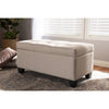 Baxton Studio Michaela Modern and Contemporary Beige Fabric Upholstered Storage Ottoman
