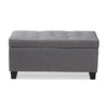 Baxton Studio Michaela Modern and Contemporary Grey Fabric Upholstered Storage Ottoman