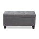 Baxton Studio Michaela Modern and Contemporary Grey Fabric Upholstered Storage Ottoman