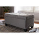 Baxton Studio Michaela Modern and Contemporary Grey Fabric Upholstered Storage Ottoman