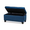 Baxton Studio Michaela Modern and Contemporary Navy Blue Velvet Fabric Upholstered Storage Ottoman